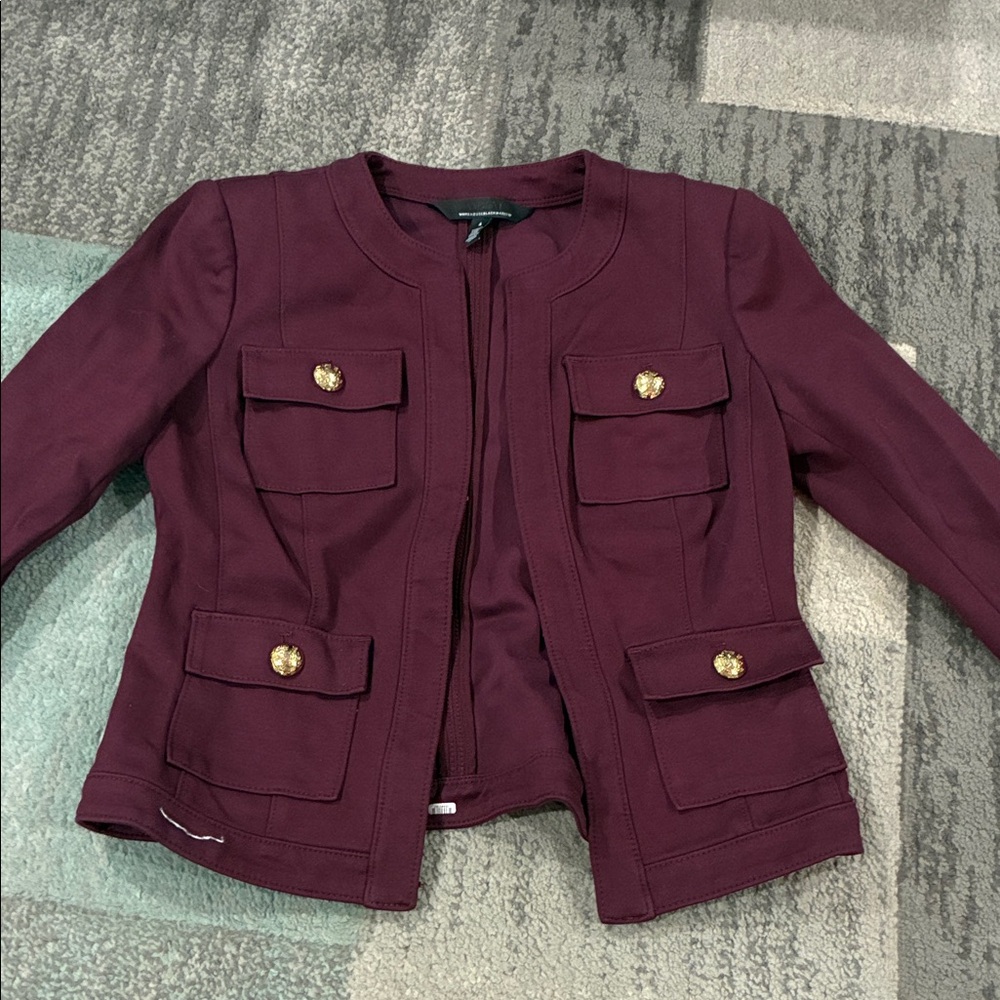 White House Black Market Burgundy Blazer